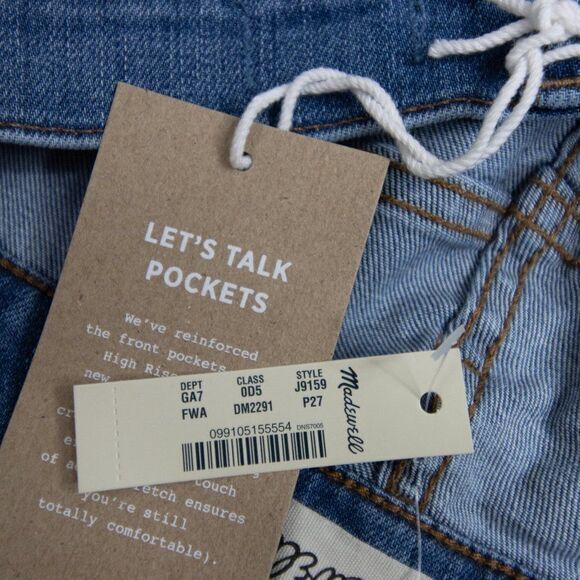 NEW Madewell Skinny Mid-rise ripped Jeans Frankie was, 27P - Picture 14 of 16